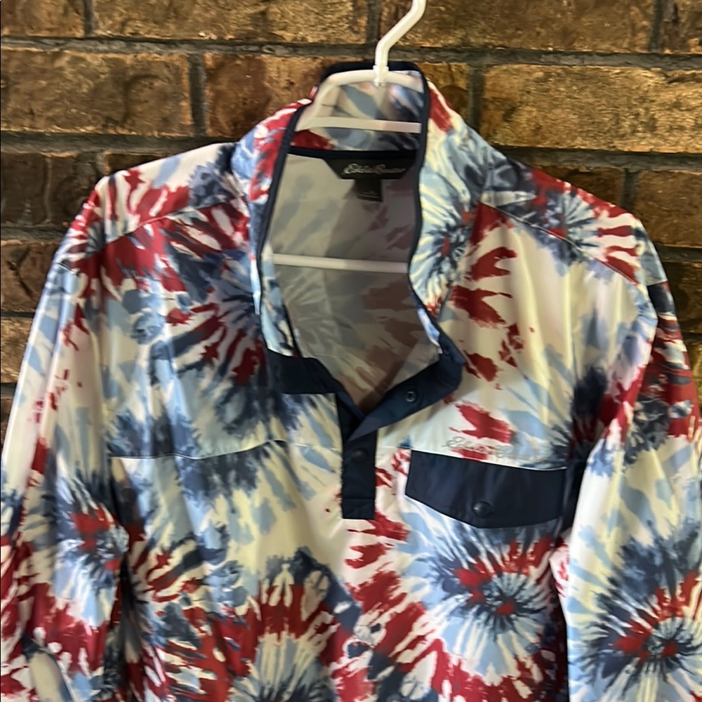 Tie-Dye Button-Up Shirt